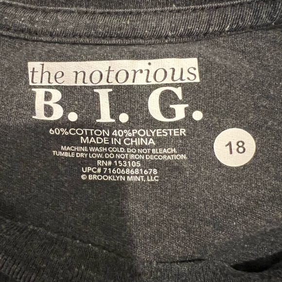 Notorious B.I.G. photo collage graphic t-shirt | Size S | Like New - Picture 6 of 6